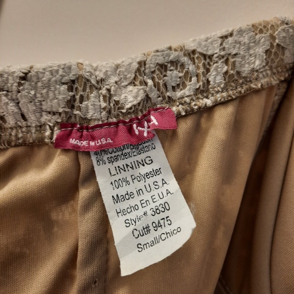 Lace Dress - Tan S - Picture 7 of 7